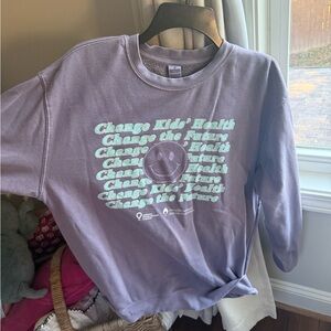 Purple Graphic Sweatshirt